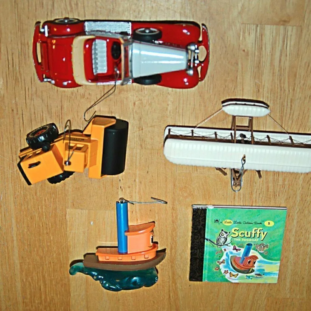 Hallmark Ornaments TONKA Cadillac Kitty Hawk Fly Scuffy Tugboat